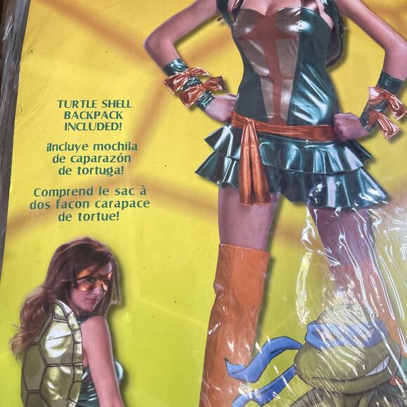 Halloween Costume Women’s TMNT Michelangelo Size S Teenage Mutant Ninja Turtles - Picture 3 of 6